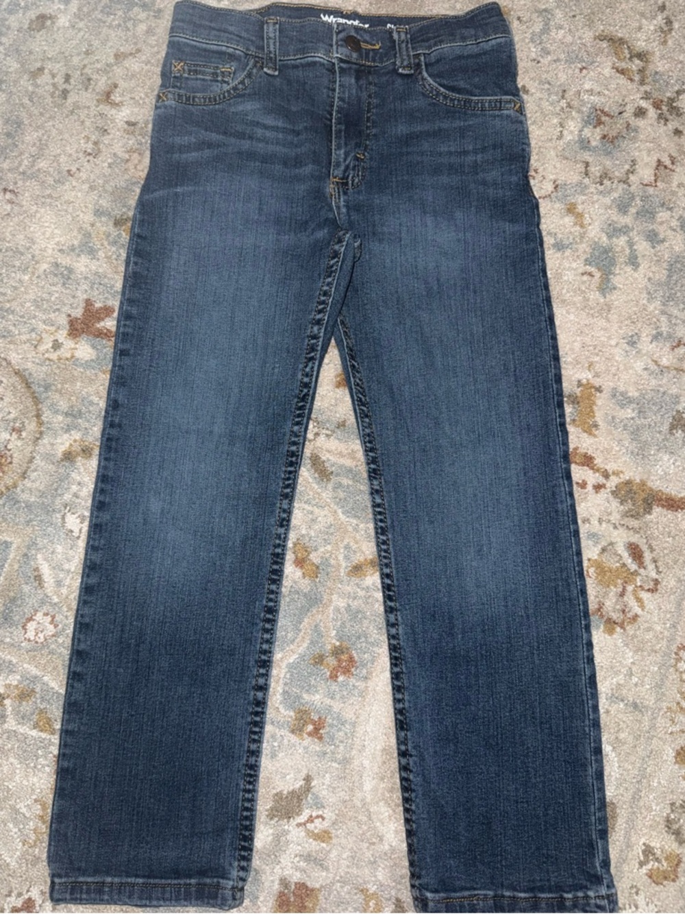 Wrangler Dark Blue Straight-Leg Jeans